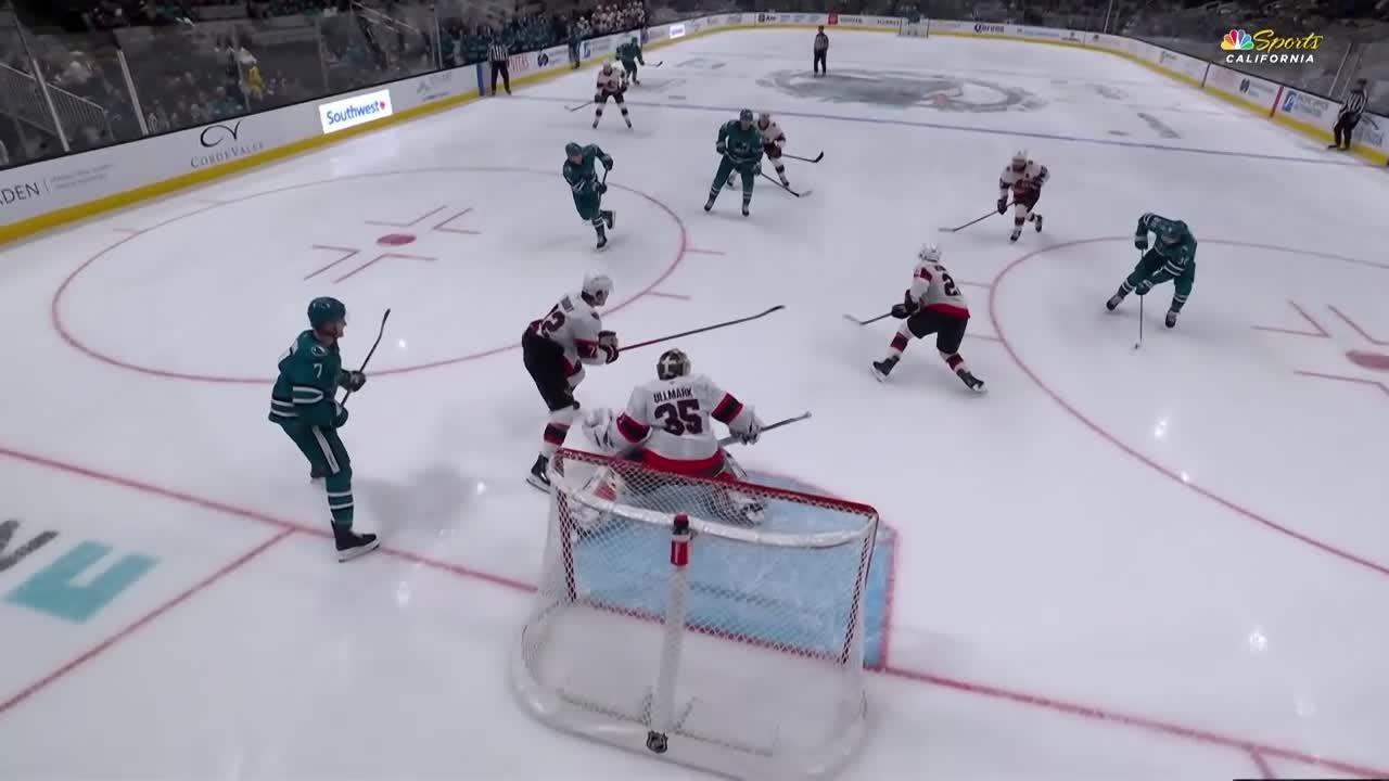 OTT@SJS: Ferraro scores goal against Linus Ullmark | San Jose Sharks