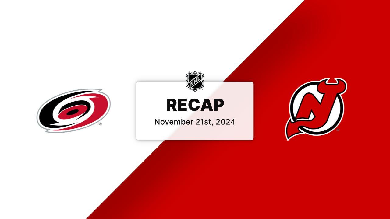 Devils 4, Hurricanes 2 | HIGHLIGHTS | New Jersey Devils