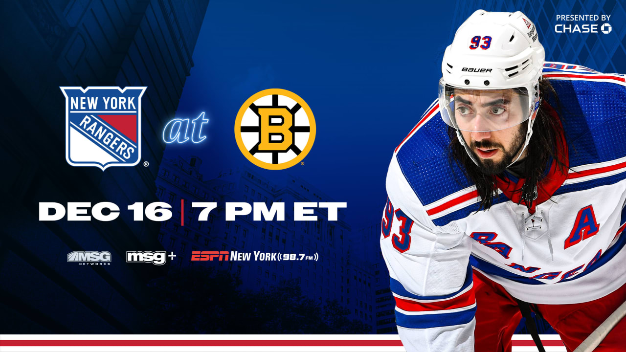 Pregame Notes: Rangers At Bruins | New York Rangers