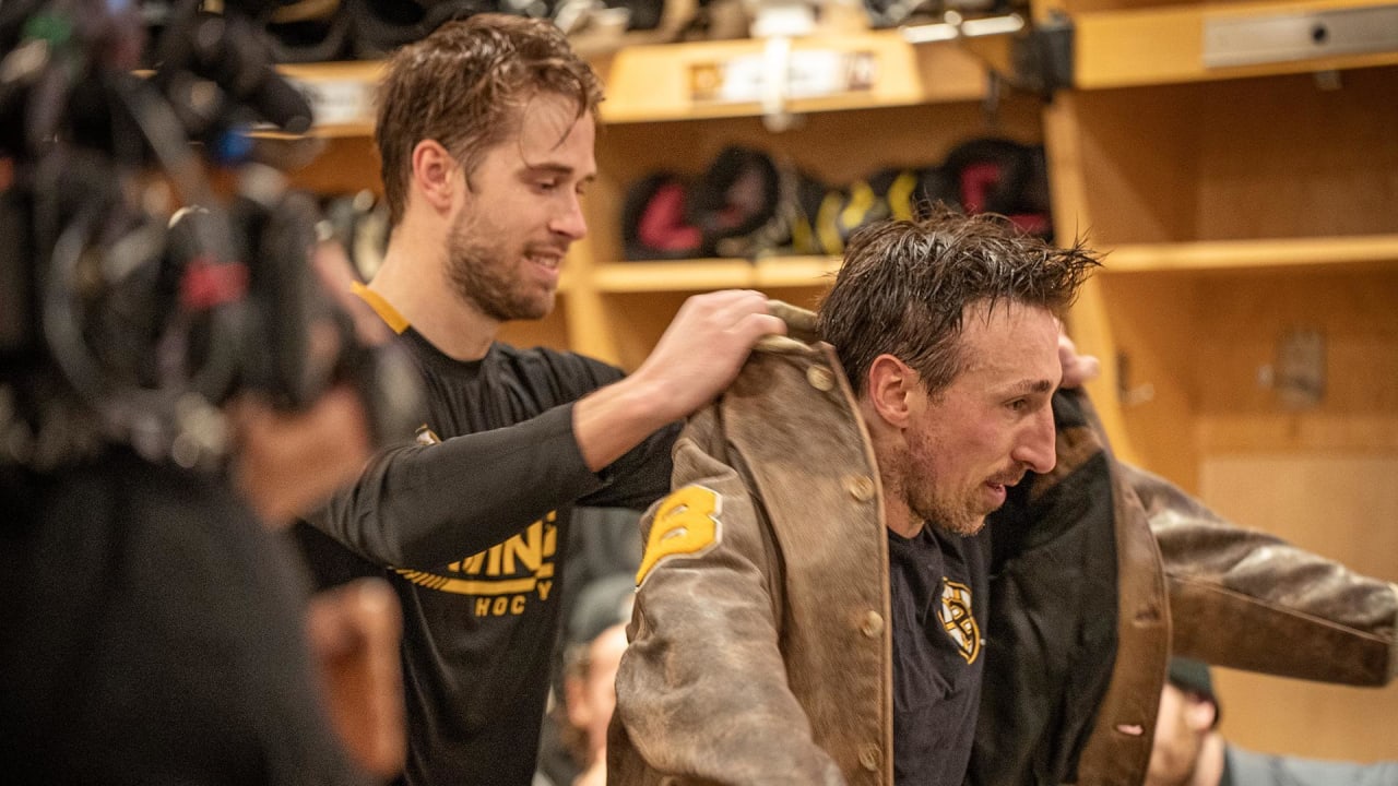 Behind The B: Marchy Gets Jacket | Boston Bruins
