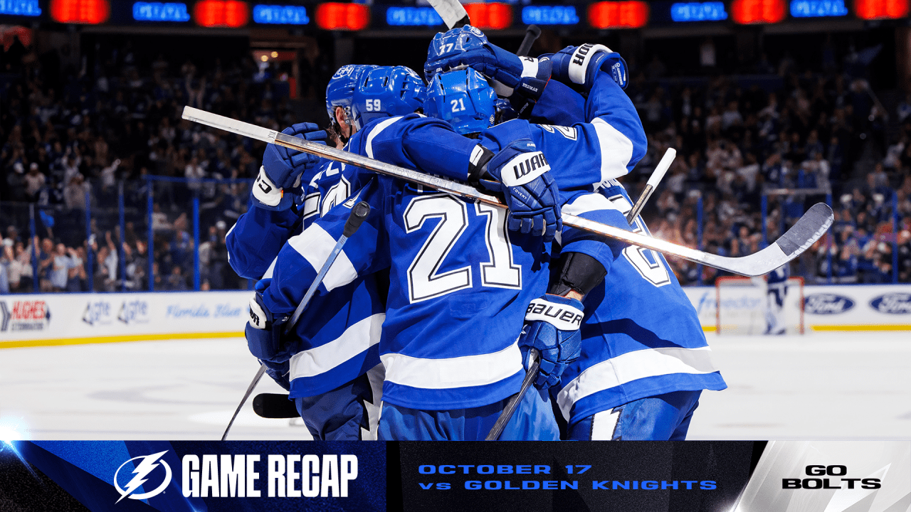 Recap Lightning 4, Golden Knights 3 Tampa Bay Lightning