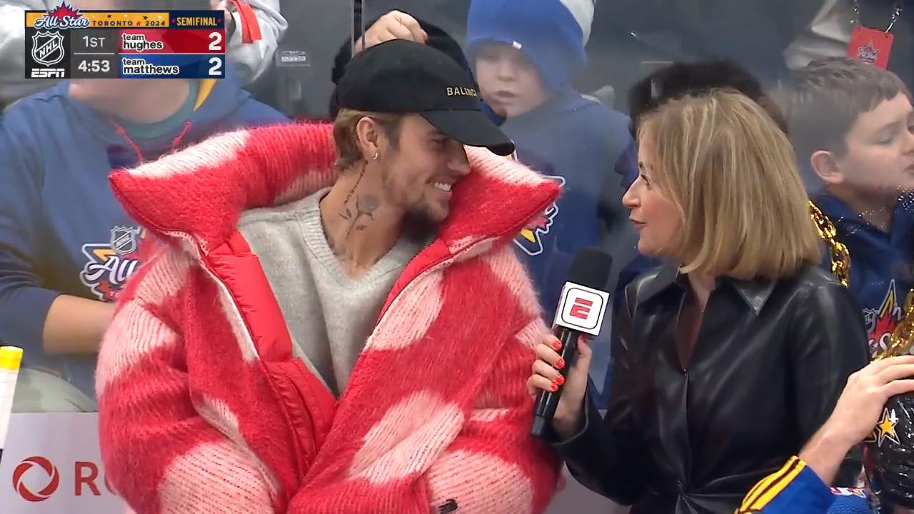 Bieber on All Star Game NHL