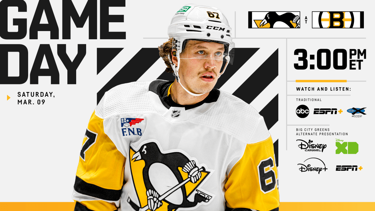 Game Preview Penguins At Bruins 03 09 24 Pittsburgh Penguins
