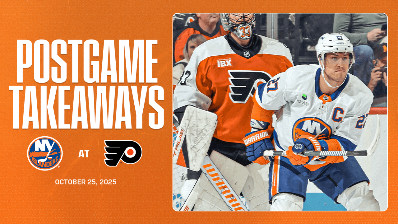 Takeaways: Islanders Fall to Flyers 4-3 in Shootout | New York Islanders