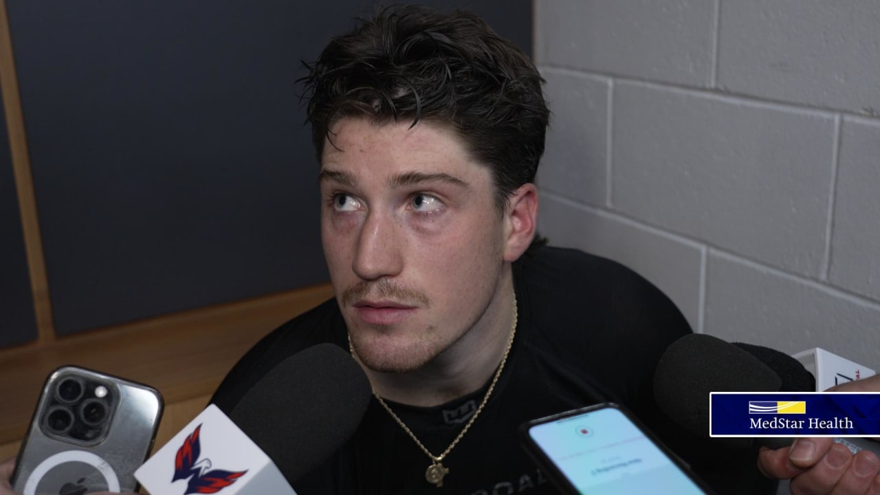 Ryan Leonard Postgame Washington Capitals ryan-leonard-postgame-washington-capitals