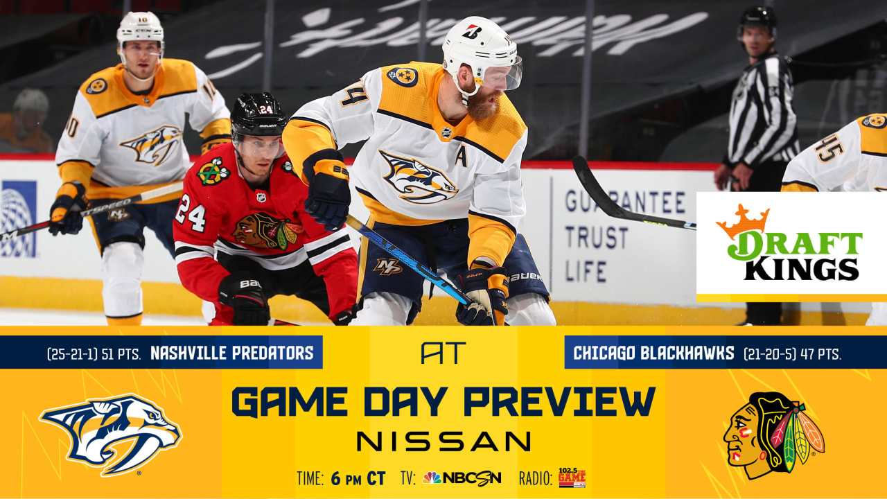 Game Day Preds at Blackhawks Preview Nashville Predators