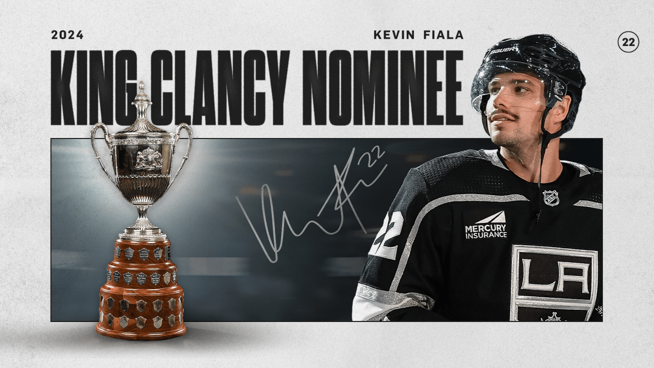 LA Kings Nominate Kevin Fiala for 2024 King Clancy Memorial Trophy ...