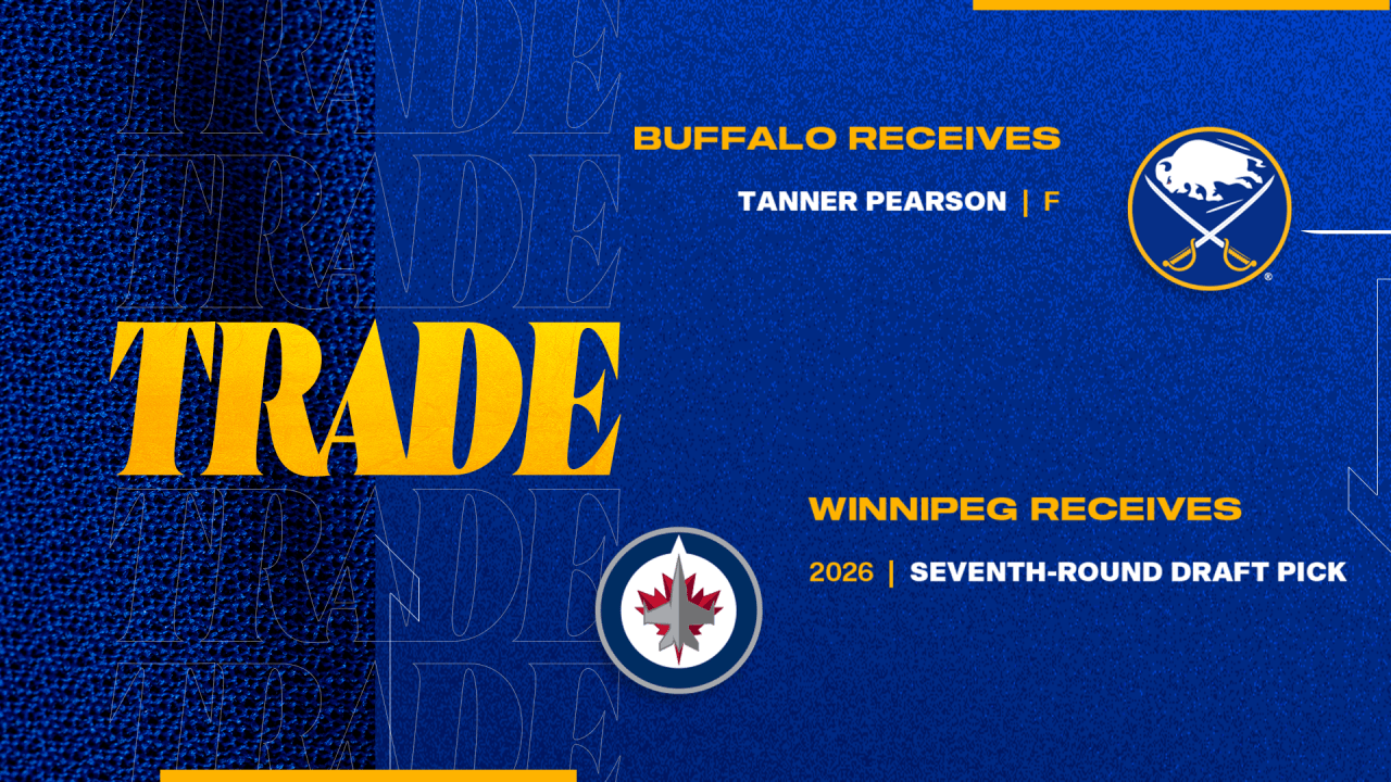 Sabers acquire forward Tanner Pearson from Jets