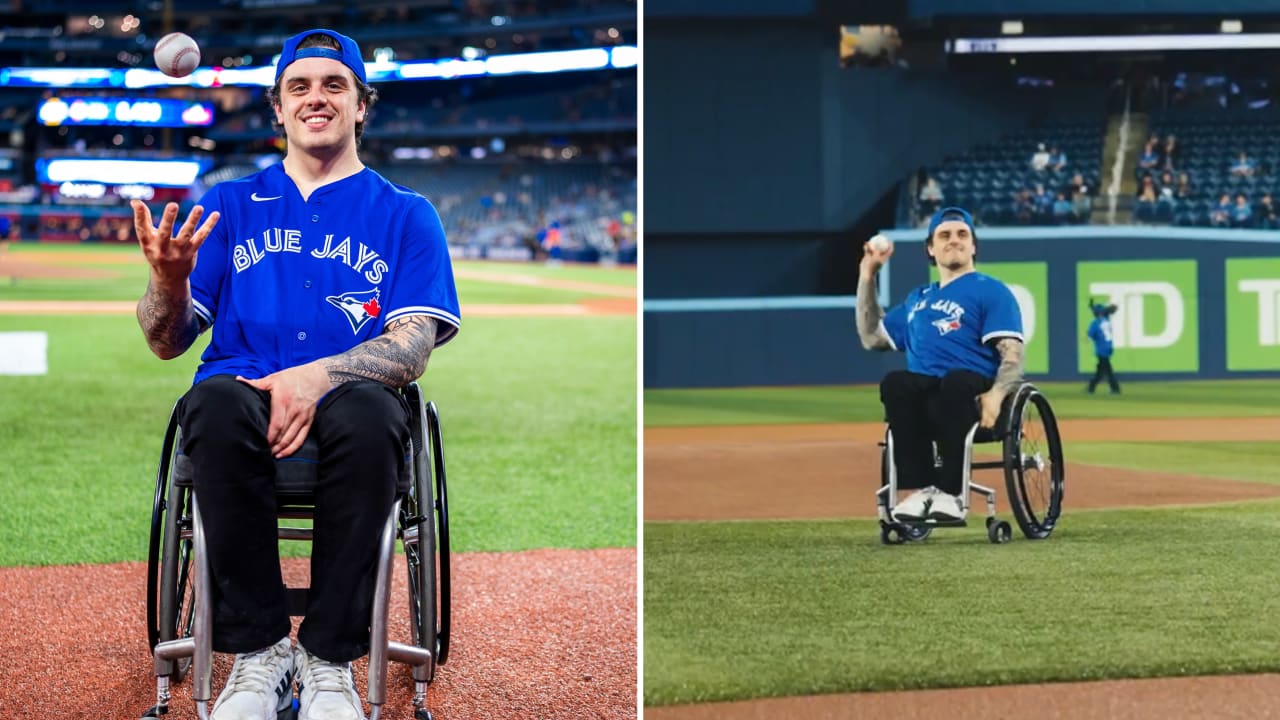 Straschnitzki throws out 1st pitch at Blue Jays game | NHL.com