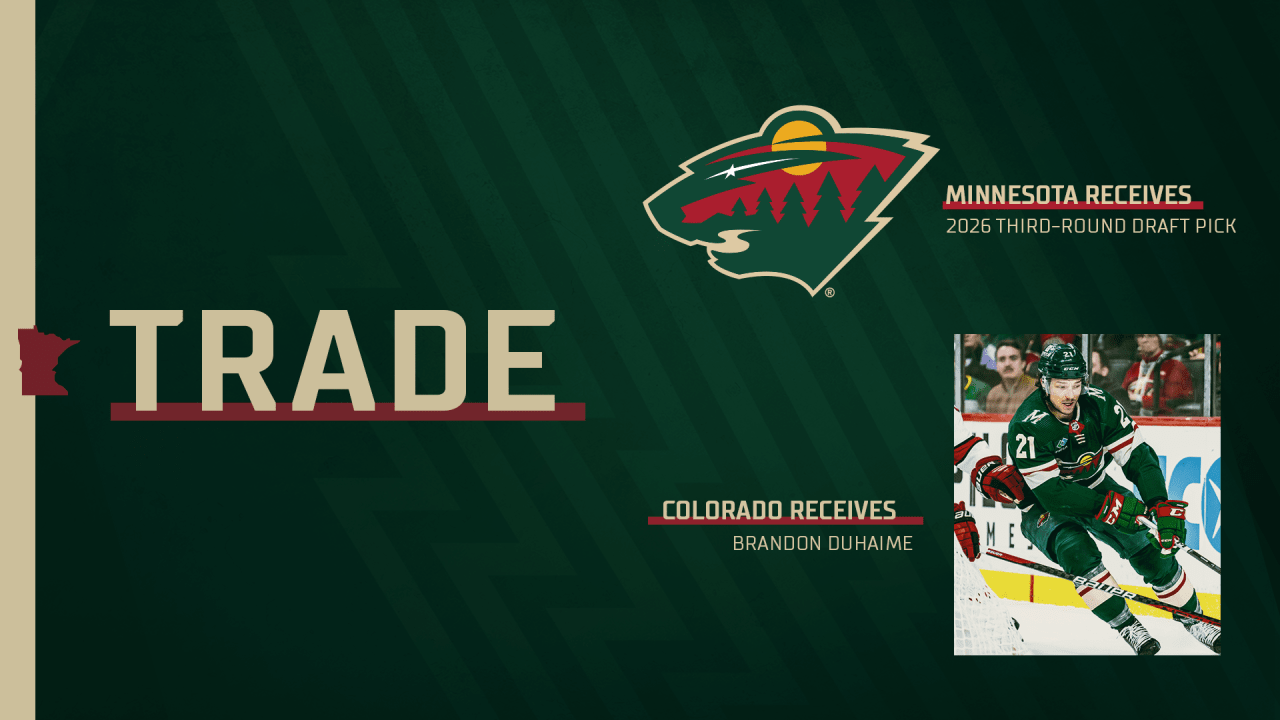 Minnesota Wild Acquires 2026 Third-round Draft Pick From The Colorado 