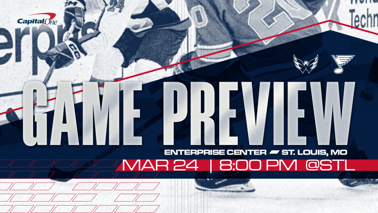 Caps Open Three-Game Trip Tuesday in St. Louis