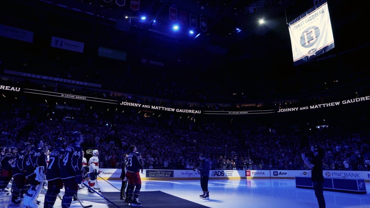 Blue Jackets and Panthers come together to honor Gaudreaus