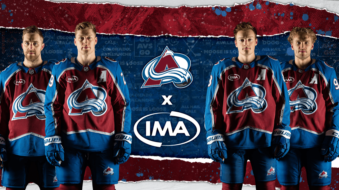 IMA FINANCIAL GROUP IS ADVERTISED AS THE FIRST JERSEY PATCH PARTNER OF COLORADO AVALANCHE