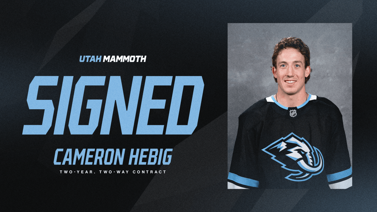Utah Signs Cameron Hebig to Two-Year, Two-Way Contract | Utah Mammoth