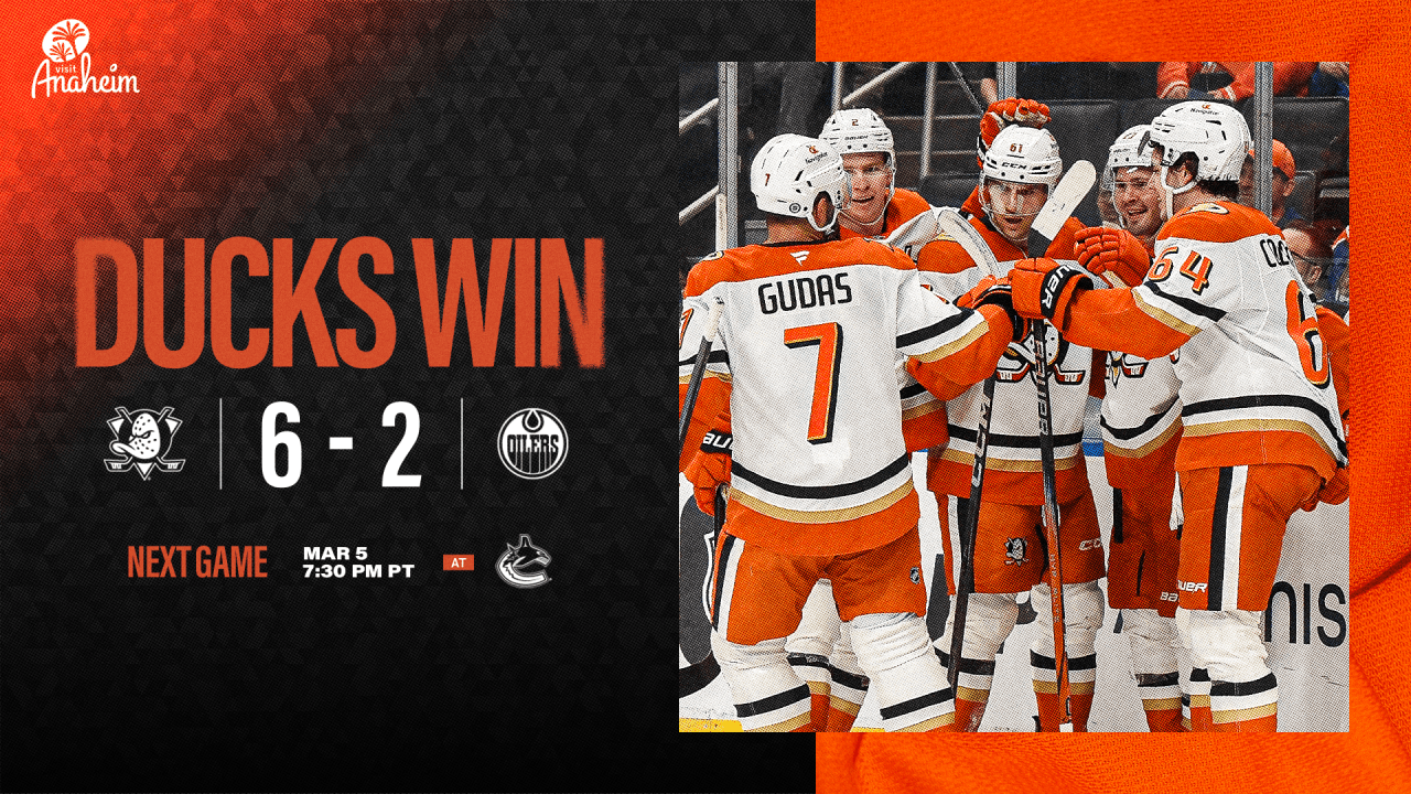 Recap: Ducks Offense Drills Oilers in 6-2 Road Win | Anaheim Ducks