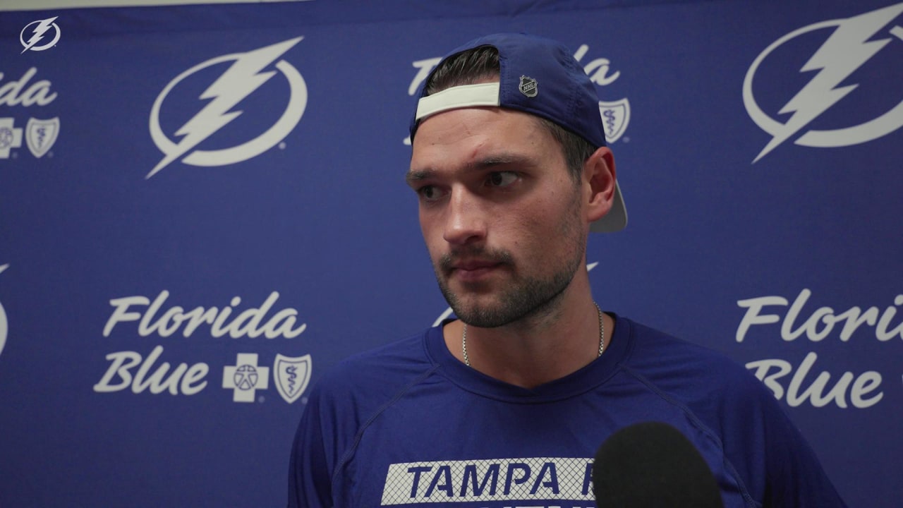 Logan Brown Postgame at Nashville Predators Tampa Bay Lightning