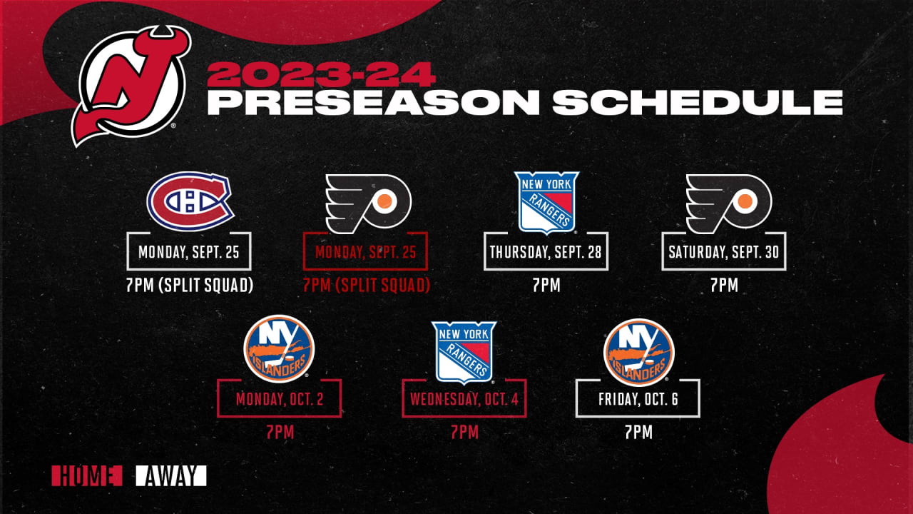 202324 Devils Preseason Schedule Unveiled RELEASE New Jersey Devils