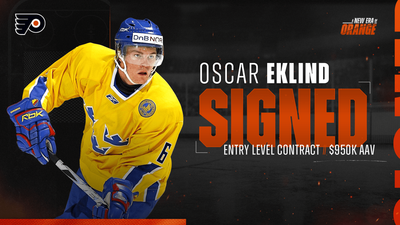 Flyers Sign Left-Wing Oscar Eklind to a One-Year, Entry-Level Contract | Philadelphia Flyers