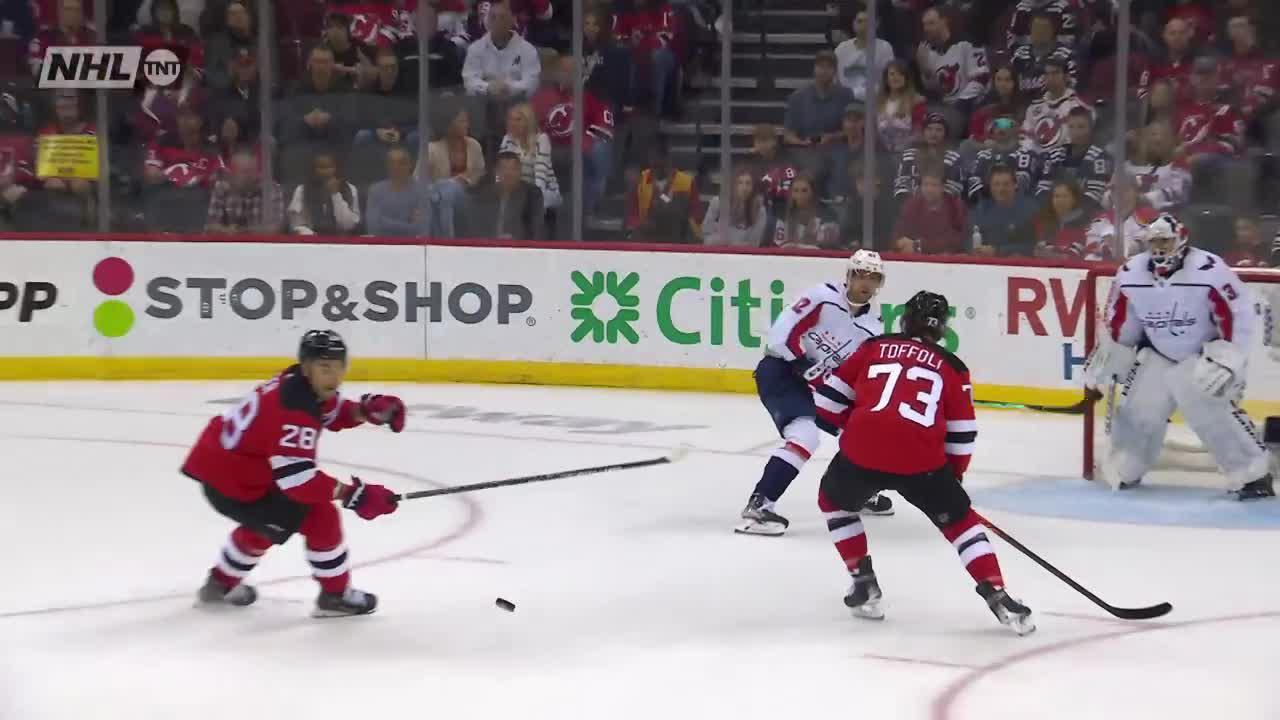 WSHNJD Milano scores goal against Devils Washington Capitals
