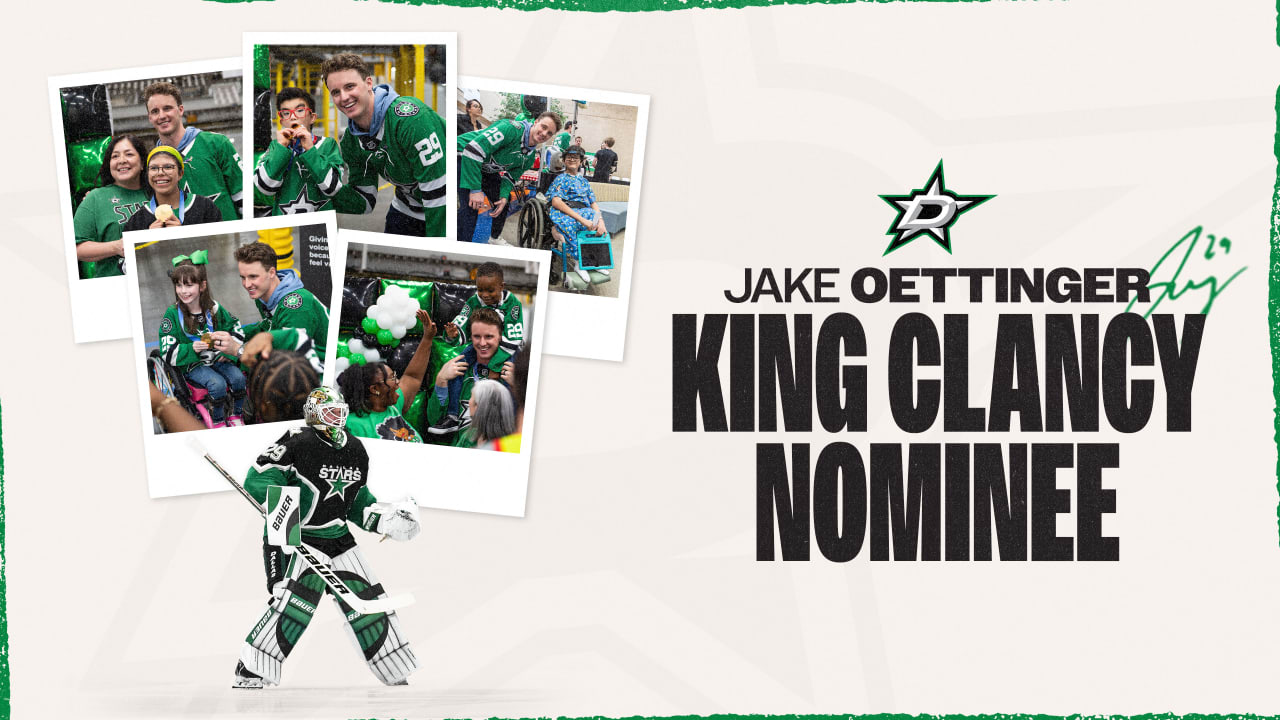 Dallas Stars Goaltender Jake Oettinger Nominated For King Clancy Memorial Award