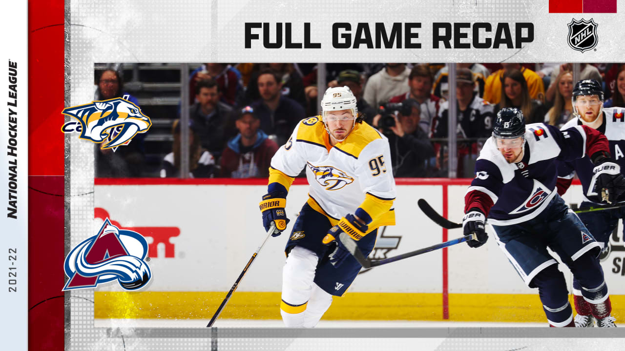 Recap: NSH 5, COL 4 - F/SO | Nashville Predators