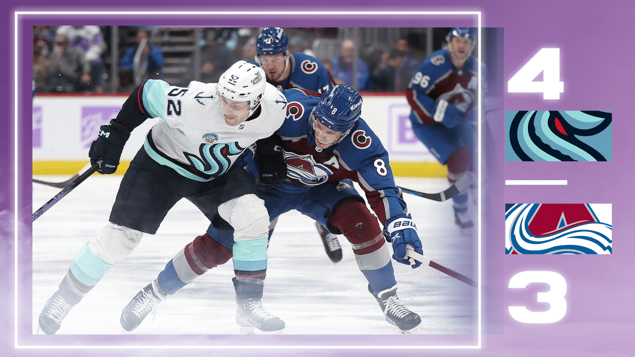 Bjorkstrand Scores Late In 3rd Period, Kraken Defeat Avalanche ...