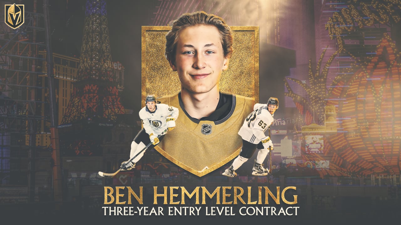 Vegas Golden Knights Sign Forward Ben Hemmerling to Three-Year Entry Level Contract | Vegas Golden Knights - NHL.com