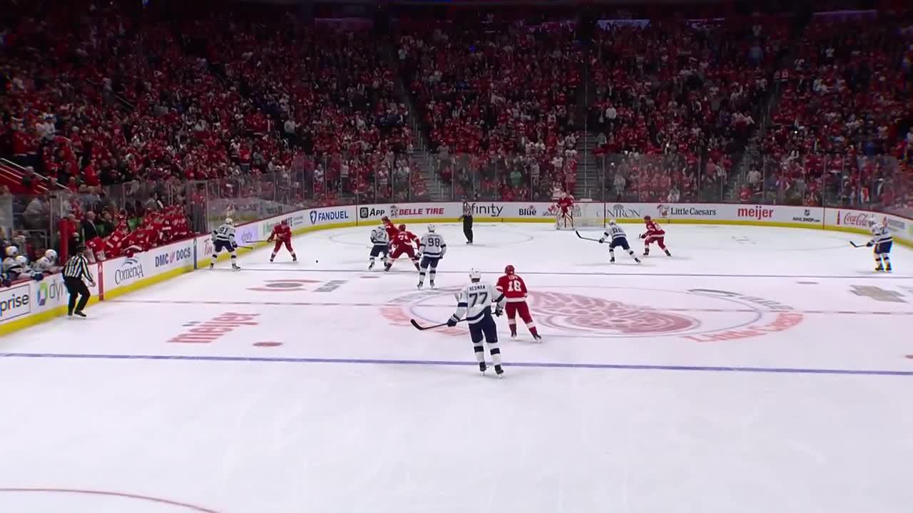 J.T. Compher with a Goal vs. Tampa Bay Lightning Detroit Red Wings