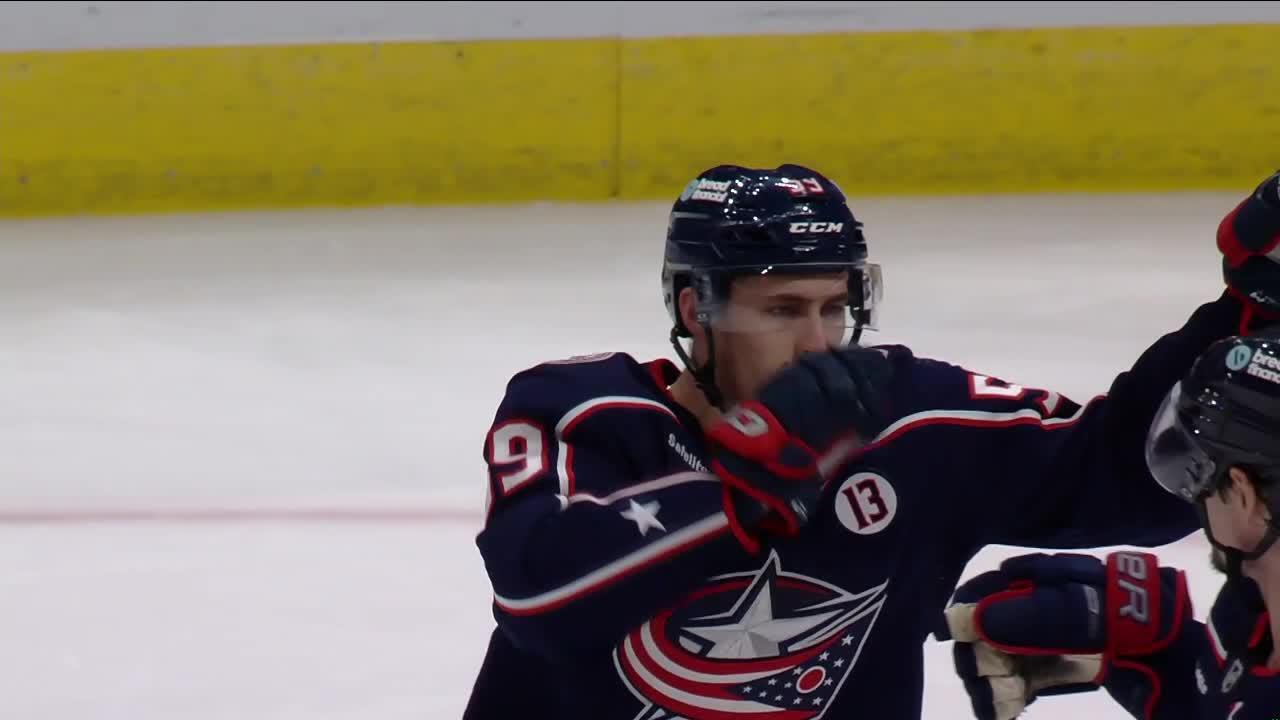 MINCBJ Chinakhov scores goal against Filip Gustavsson Columbus Blue