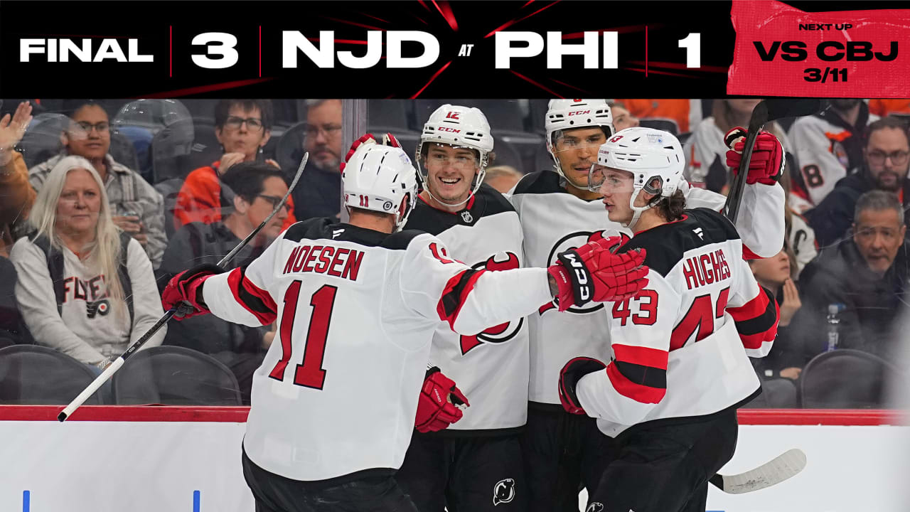 New Acquisitions Shine as Devils Top Flyers 3-1 | GAME STORY | New Jersey Devils