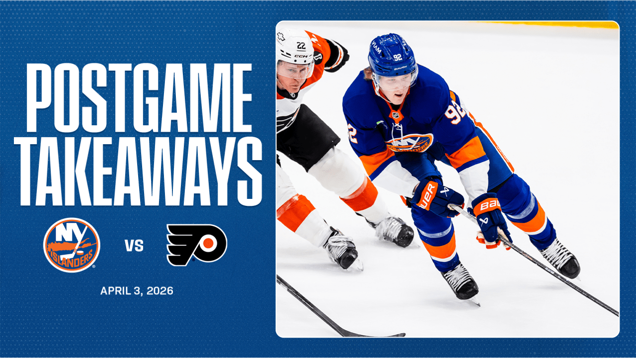 Takeaways: Islanders Fall Behind Early in 4-1 Loss to Flyers