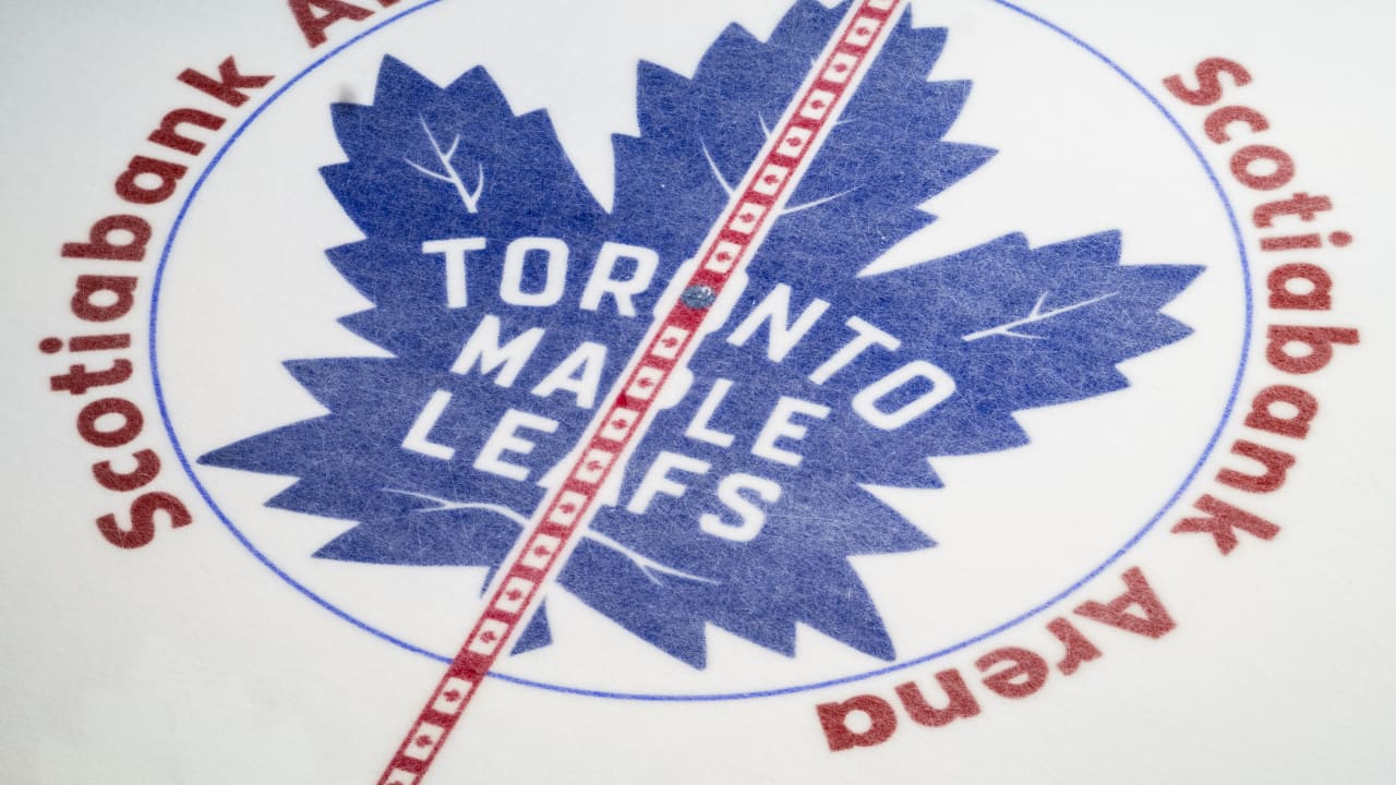 Sportsnet - The brand new Toronto Maple Leafs logo at centre ice