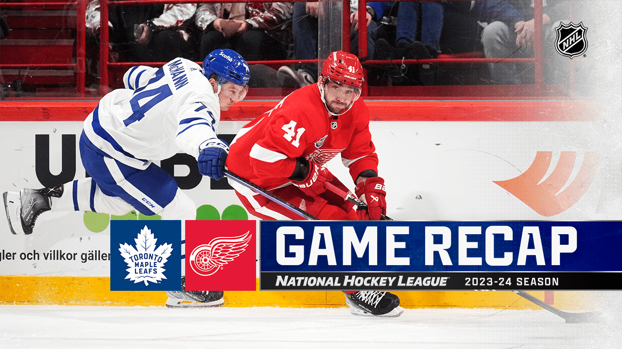 Red Wings defeat Maple Leafs to extend point streak to 6