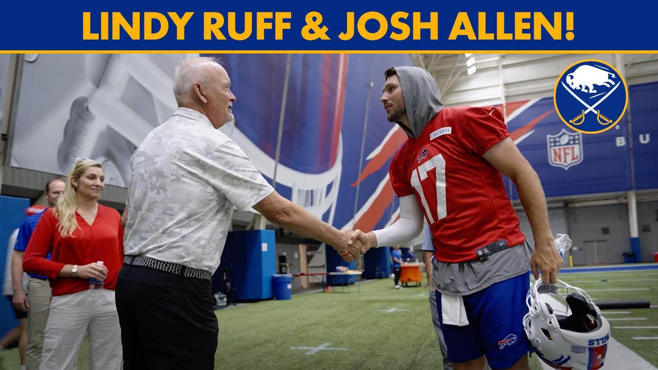 Lindy Ruff Meets Josh Allen | Buffalo Sabres