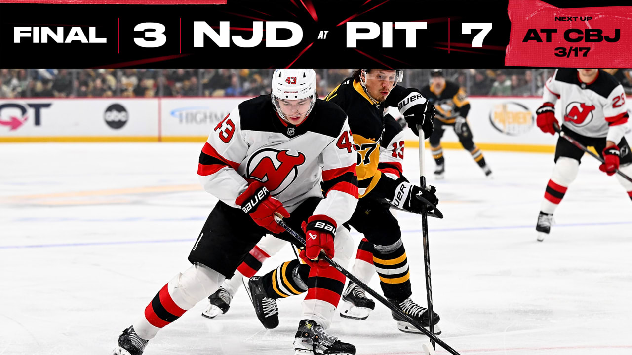 Devils Lose to Pens, Snap Winning Streak | GAME STORY | New Jersey Devils