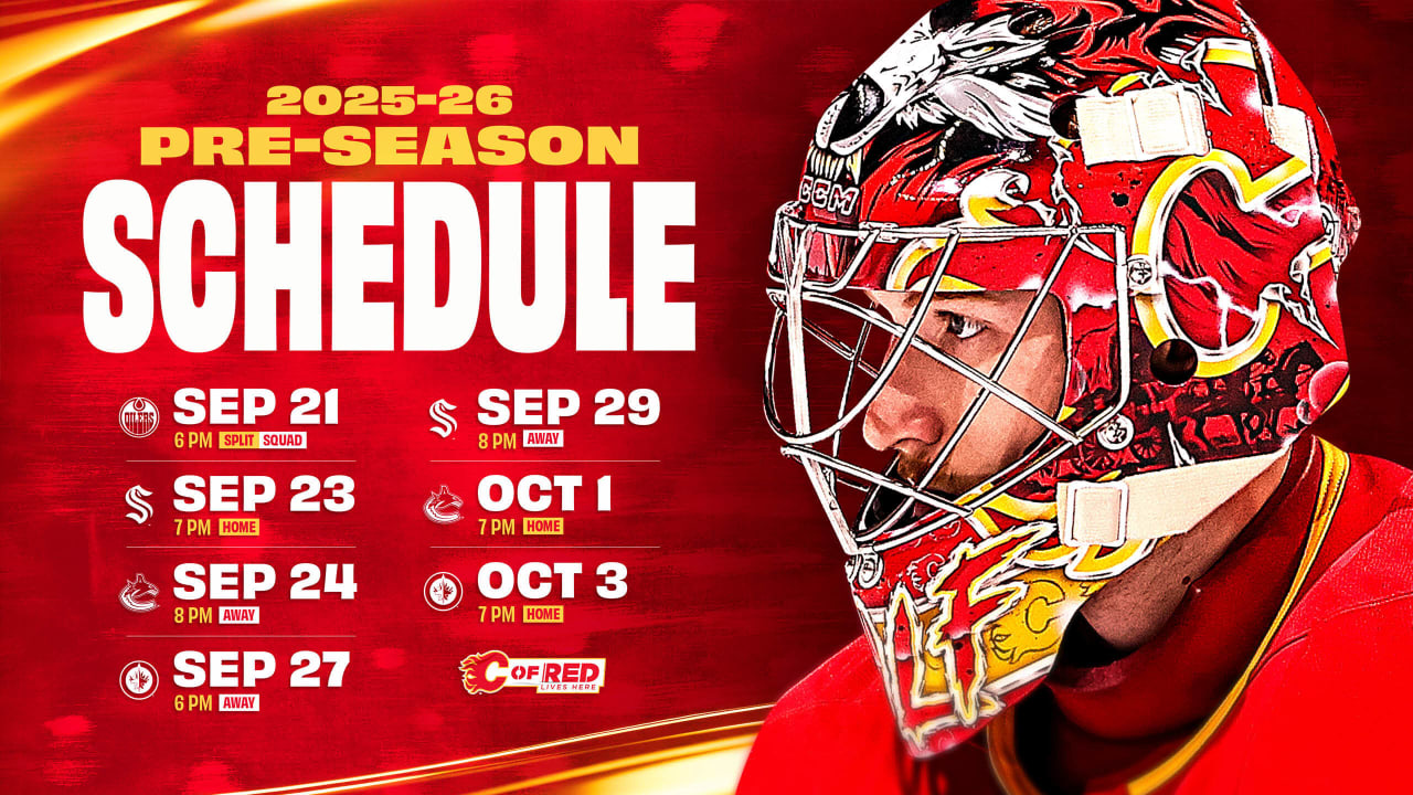 Flames Announce 2025-26 Preseason Schedule | Calgary Flames