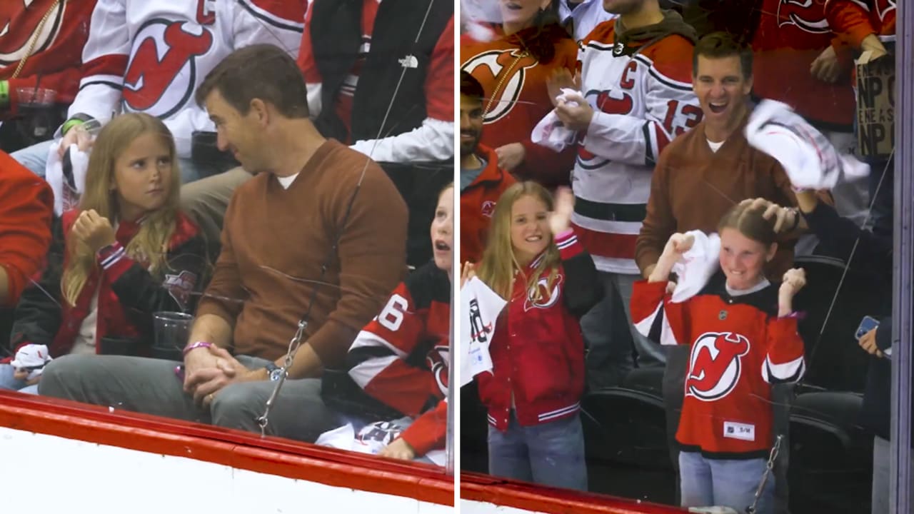 Manning mic'd up as he takes in Devils Game 4 with daughters | NHL.com