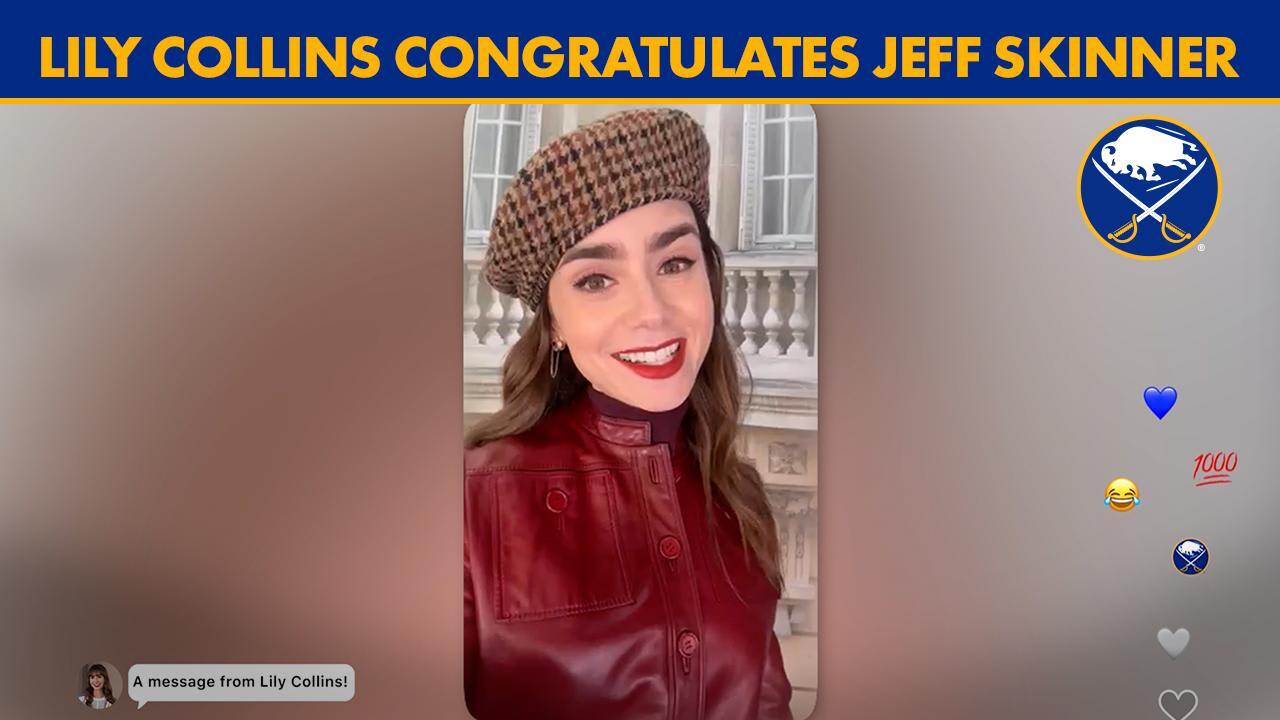 Lily Collins Congratulates Jeff Skinner