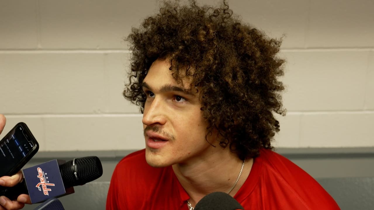 Postgame Sonny Milano Washington Capitals