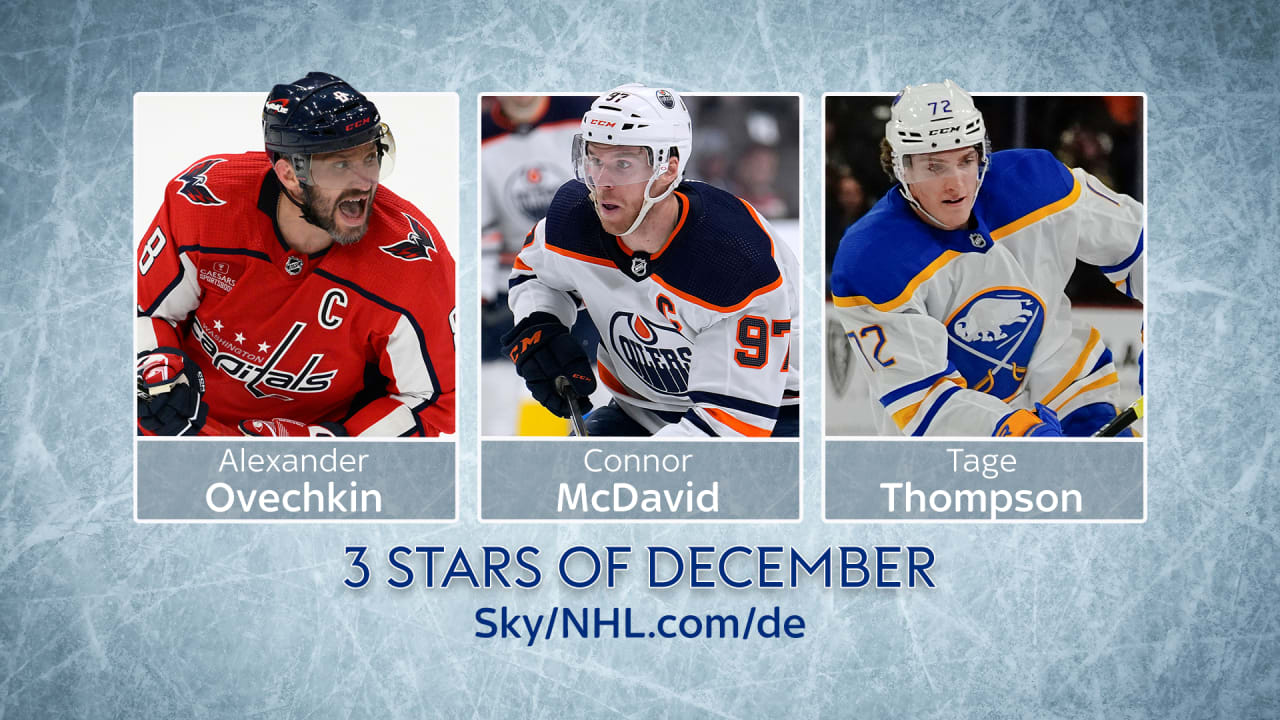 NHL/de und Sky Sport ernennen 3 Stars vom Dezember NHL/de