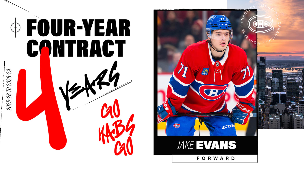 Four-year contract extension for Jake Evans | Montréal Canadiens