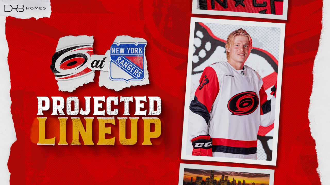 Projected Lineup: November 4 at NY Rangers