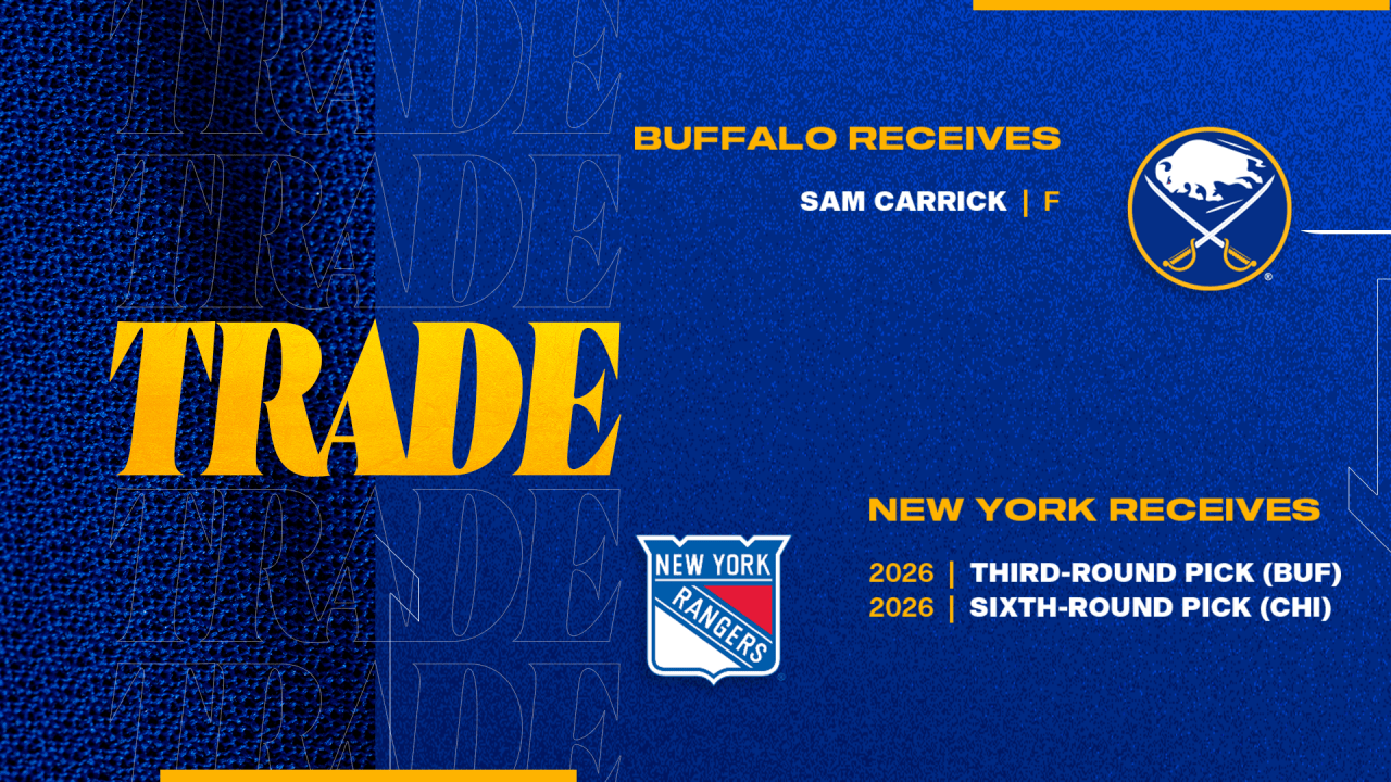 Sabres acquire forward Sam Carrick from Rangers - NHL.com image