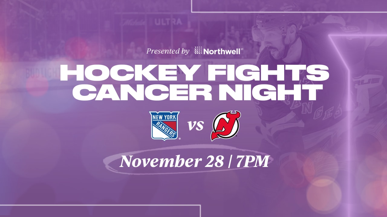 NYR To Host Hockey Fights Cancer Night Presented By Northwell On Nov ...