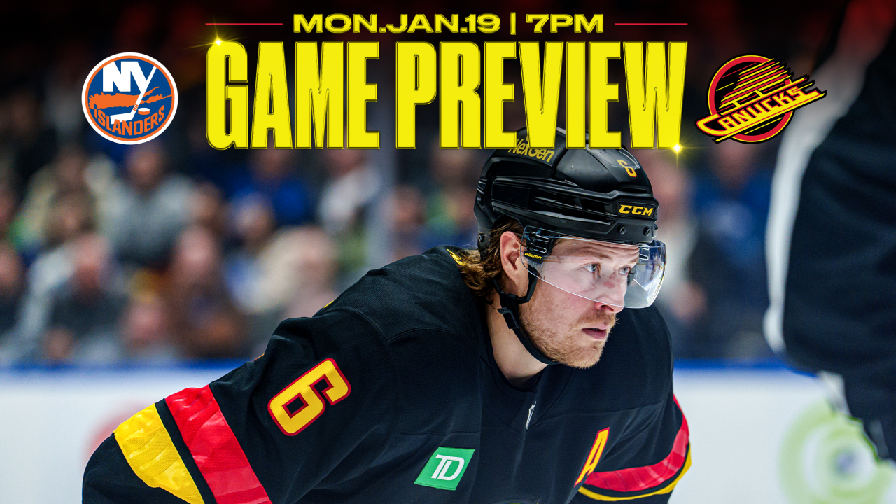 Canucks Continue Homestand with Islanders in Town on Monday Night | Vancouver Canucks