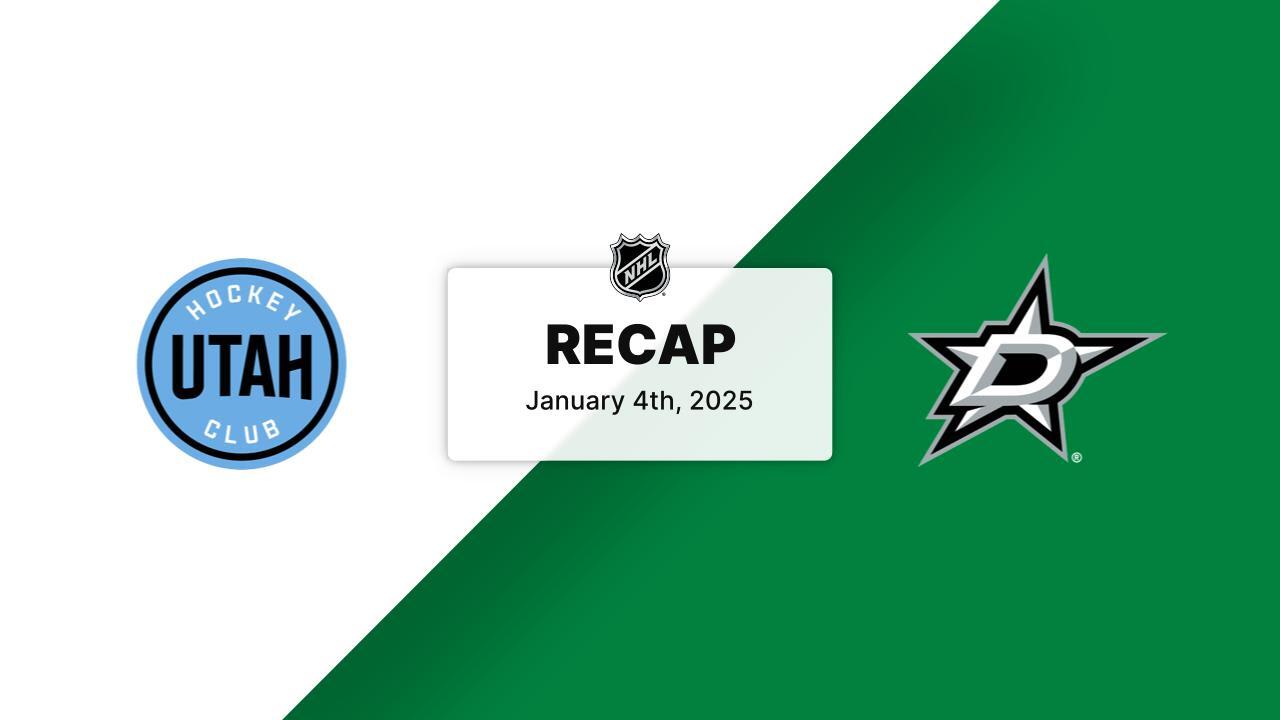 UTA at DAL Recap Dallas Stars