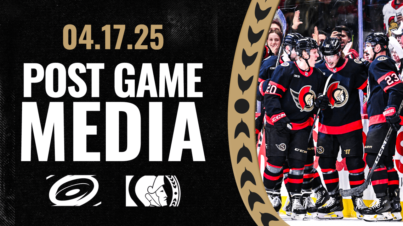 LIVE: Ottawa Senators Postgame Media vs CAR | Ottawa Senators