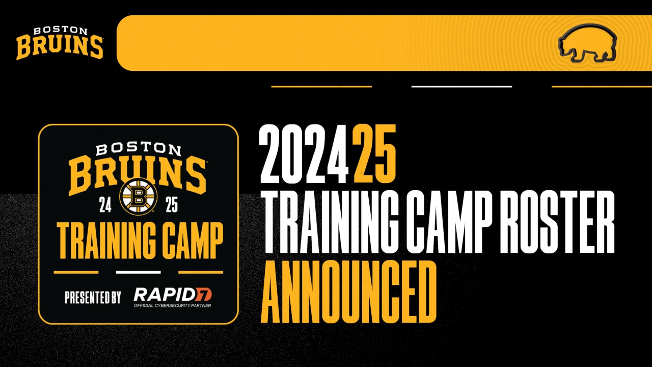 Bruins Announce Roster And Schedule For 2024 Boston Bruins Training ...