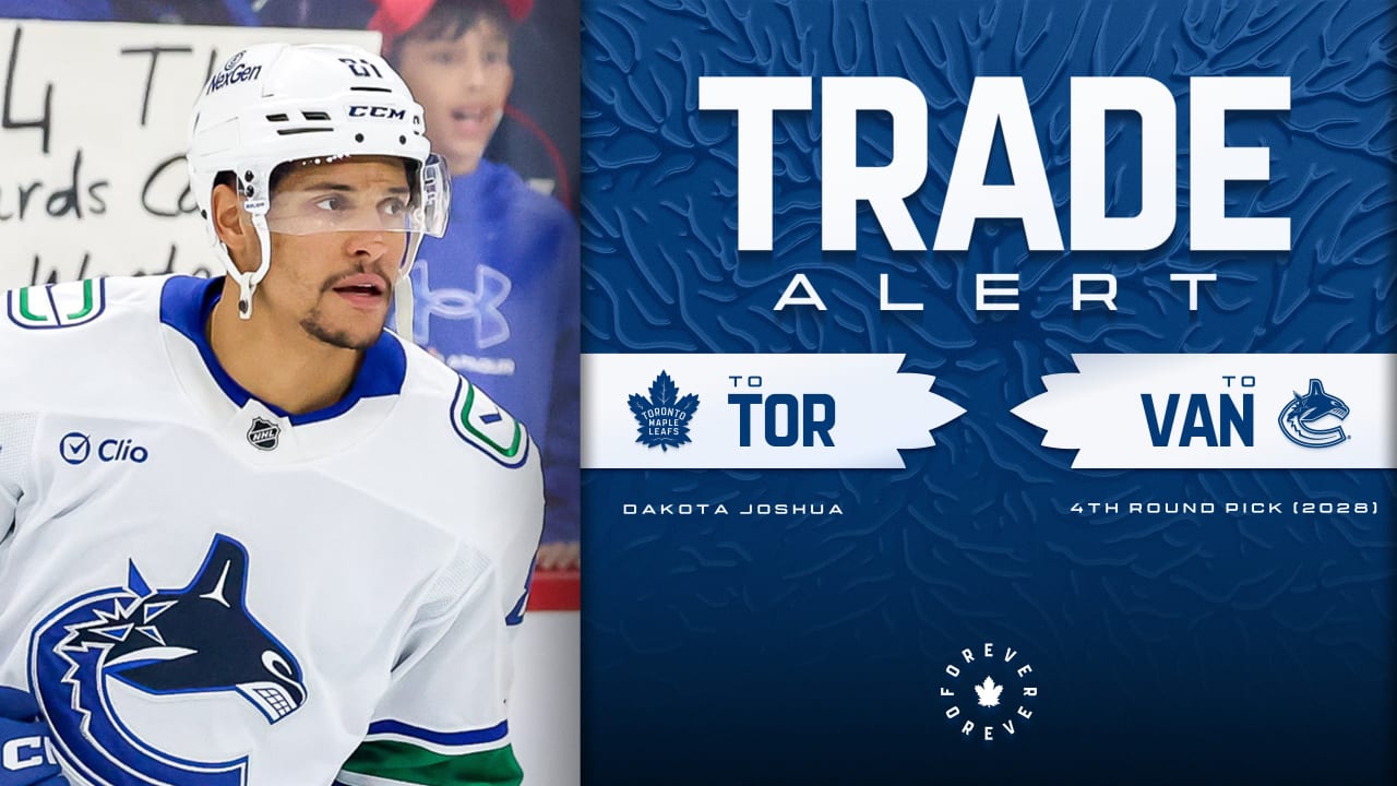 Maple Leafs Complete Trade with Vancouver | Toronto Maple Leafs