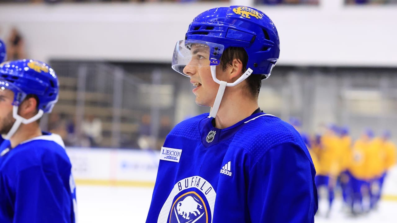 Former Sabres captain Michael Peca shows his Bills love with Tre White  jersey